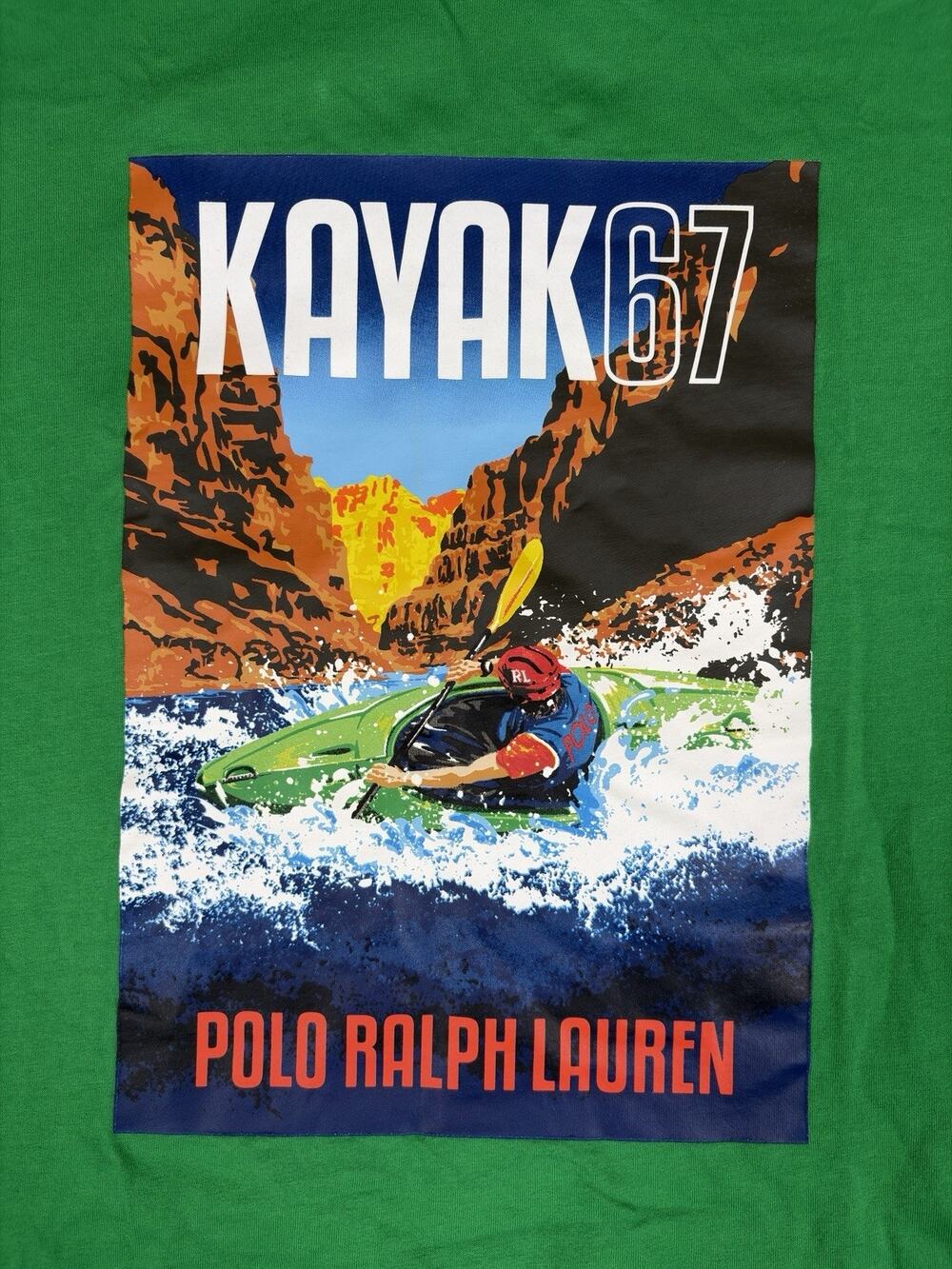 Polo Ralph Lauren Men Size Medium Green Kayak 67 T-Shirt